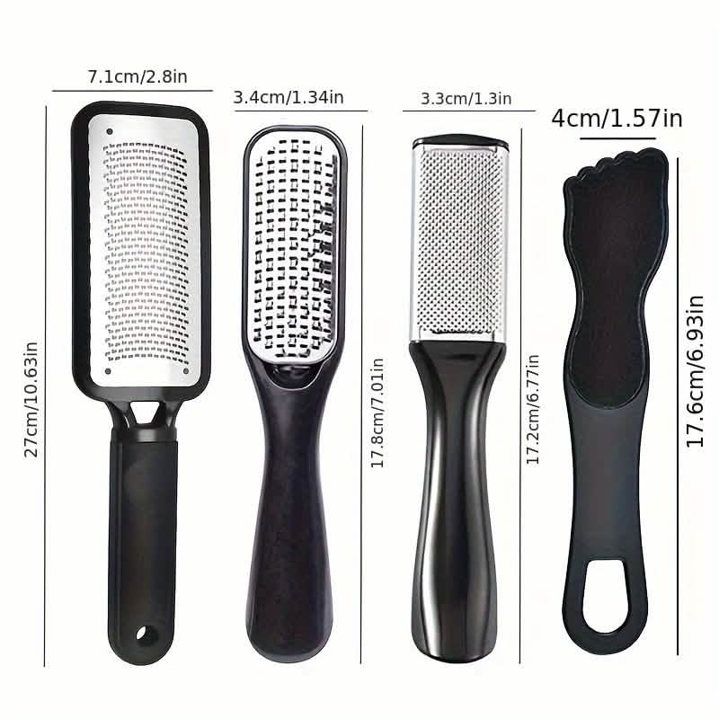 4-Piece Stainless Steel Foot File Set