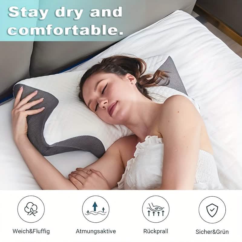 Ergonomic Memory Foam Neck Pillow