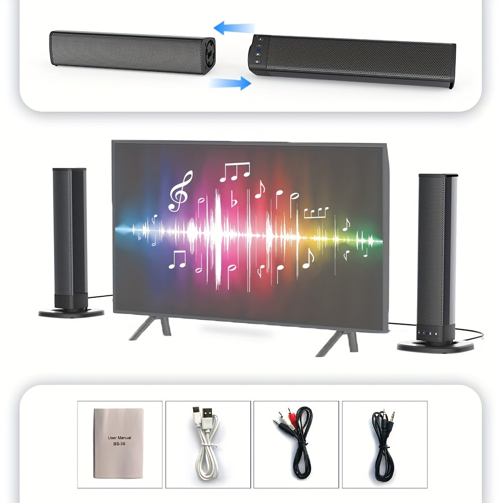 2-in-1 Wireless Soundbar for TV