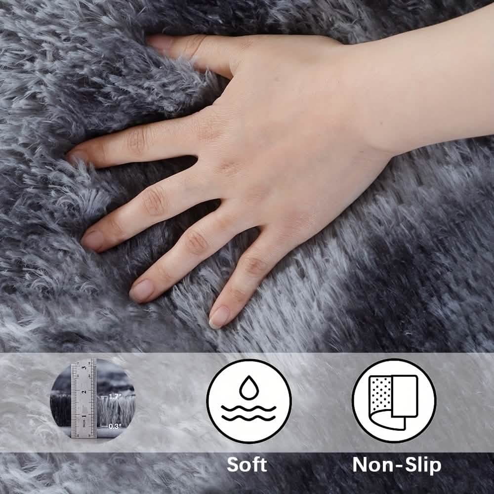 Light Gray Shaggy Area Rug