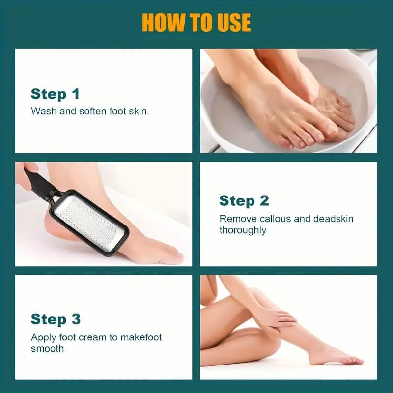 4-Piece Stainless Steel Foot File Set